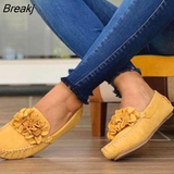 Women Shoes 2023 Handmade Ethnic Women Flats Leather Shoes Flat Flower Moccasins Soft Bottom Loafers Slip on Ladies Shoes