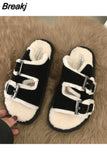 Womens Shoes 2023 Flat Sandals Summer Heels Large Size Suit Female Beige Luxury Without Gladiator Girls Comfort Clogs