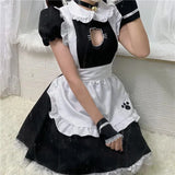 Outfit COSPLAY Sexy Lolita Anime Cute Soft Girl Maid Uniform Appealing Set Stage Costume Accessories 5 Piece Set