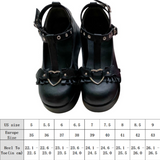 Brand Girls Platform Wedges Angel Bat Marry Janes Pumps Buckle Women's Pumps New INS Cosplay Lolita Japanese Shoes