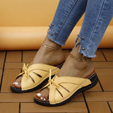 Breakj Size Slope With Slippers Spring And Summer New Bow Fish Mouth Slipper Beach Slipper