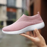 Women Vulcanized Shoes High Quality Women Sneakers Slip On Flats Shoes Women Loafers Plus Size 42 Walking
