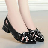 Fashion Sweet Golden Square Heel Pumps for Night Club Women Black High Quality Office Spring Shoes Sapatos Azuis