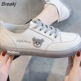 Women Sneakers Big Size 2023 Spring New Genuine Leather Loafers Women Casual Lace-up Women's Nurse