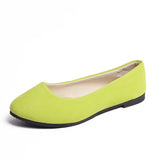 Spring Autumn Women Shoes Flock Flats Comfortable Flat Shoes Women Flats Loafers Shallow Slip on Shoes Red Black Plus