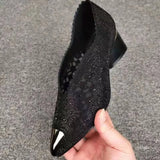Breakj New Leather Soft Bottom Low Heel And Niche Solid Fashion Simple Point-Point Fashion Single