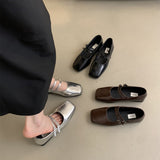 Spring Women Mary Jane Shoes Fashion Square Toe Ladies Comfort Soft Sole Flats Women's Comfort Ballerinas