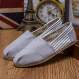 Mouth Shoes Woman Flats Dress Canvas Rubber Cotton Fabric PU Basic Shoes Woman Flats Shallow Mouth Dress Basic PU