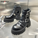 2023 Summer platform Sandals Thick Heel High-heeled Roman Shoes Fashion Thick Versatile Shoes Leather Gladiator