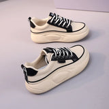 Mujer 2024 Women Vulcanized Shoes Platform Casual Sneakers Fashion Lace Up Outdoor Sport Running Comfortable