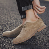 Men Shoes England Trend Casual Shoes Male Suede Oxford Boots Wedding Leather Dress Shoes Men Flats Zapatillas Hombre Plus