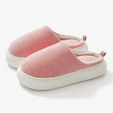 Sole Home Indoor Slippers for Women 2023 Winter Warm Corduroy Cotton Slippers Woman Flat Heels Non Slip House Shoes