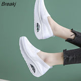 Shoes Women Rocking Wedge Ladies Sneakers Platform Loafers Cushion Female Footwear Chunky Plus Size Height
