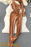 Sexy Women PU Leather Skinny Jumpsuits Fashion Streetwear Long Sleeve Irregular Cut Out Slim Bodycon One-piece