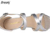 Women Buckle Strap High Heels Sandals Crocodile Sexy High Heels Sandal Stiletto 11cm Party Wedding Shoes Woman