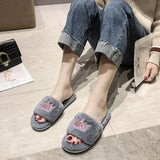2023 Womens Fur Slipper Winter Shoes Big Size Home Autumn Plush Indoor Warm Fluffy Shoe Ladies Comfortable Slippers