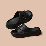Summer Hollow Out Shower Slippers Women Non Slip Platform Flip Flops Woman Eva Soft Sole Beach Slides Female