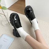 Women's Loafers 2023 Spring/Autumn British Style Slip-on Platform Mary Jane Shoes Girls Japanese School Jk Uniform Lolita