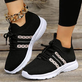 New Breathable Walking Sneakers for Women Mesh Knitted Slip On Running Shoes Woman Lightweight Non Slip Tennis Shoes