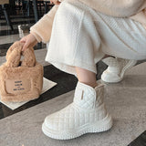 Snowshoe Women 2023 New Winter Suede Thickened Waterproof Raised Non-slip Warm Cotton Shoes 36-41