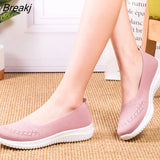 Women Casual Shoes Light Sneakers Breathable Mesh Summer knitted Vulcanized Shoes Outdoor Slip-On Sock Shoes Plus Size