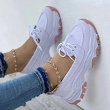 New Womens Sneakers Thick Sole Casual Breathable Sports Design Vulcanized Shoes Fashion Wedge Womens Shoes Large Size
