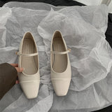 Women Pumps 2024 New Square Toe Women's Mary Jane Shoes Casual Buckle Strap Female Low Heels Dress Shoes Zapatos