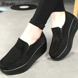 Fashion Leather Soft Bottom Tassel Women's Single Shoes Spring and Summer Thick Bottom Wedge Heel Women Hollow Light