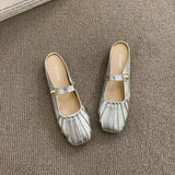 For Women 2023 Female Shoes Slippers Soft Slides Cover Toe Low Shallow New Comfort Flat Basic Spring Fabric Retro