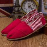 Mouth Shoes Woman Flats Dress Canvas Rubber Cotton Fabric PU Basic Shoes Woman Flats Shallow Mouth Dress Basic PU