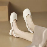 Sandals Women's 2023 Summer New Fashion Round Toe Mary Jane Women's Shoes Shallow Slip on Pumps Zapatillas