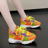 Women Vulcanized Woman Rivet Shoes Female Platform Wedges Women's Leopard Casual Ladies Women's Sneakers Tennis