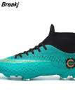 Men Large Size FG/TF Soccer Shoes Football Cleats Soccer Ankle Boots Teenager Training Sneakers Kids Indoor Sports Shoes