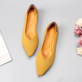 Fashion Knit Slip on Flat Shoes Women Mesh Loafers Stretch Ballet Shallow Flats Dress Shoes Moccasins Comfort Ballet