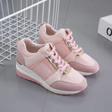 Woman 2024 Trend Summer Wedge Platform Casual Shoes Women Lace Up Sports Shoes Woman Non Slip Breathable