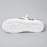 Canvas Print Women Flat Shoes 2023 Autumn Lightweight Slip On Loafers Woman Comfortable Outdoor Casual Sneakers Big