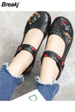Leather Soft Bottom Women Flats Mother Shoes Comfort Oxford Shoes For Women Shoes Women Loafers