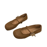 Leather Retro Round Head Metal Buckle Love Shoes Girl Spring 2024 Korean Version Of The New Ugly Cute Mori Shoes