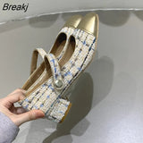 Jane Shoes Flat Shoes for Women 2023 Designer Luxury Elegant Party Sandals Elegant Woman Heels