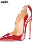 brand shoes plus size 33-45 pointed 12cm high stiletto heels 10cm 8cm shallow fashion classic women pumps QP042