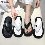 Flip Flops 2023 Summer Shoes Women Flat Platform Casual Slippers Outdoor Beach Sandals Thick Bottom Non-slip Home