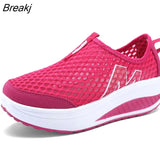 Women Sneakers 2023 Breathable Waterproof Wedges Platform Vulcanize Shoes Woman Spring Luxury Leather Casual Tennis Feminino