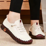 Breakj Handmade Stitching Large Size Student Shoes Female Flat Mother Single Shoe Casual