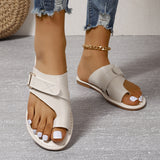 Breakj Summer New Women's Casual Sandals Flat Toe Slippers Large Size Women's