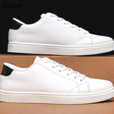 Spring White Shoes Men Casual Shoes PU Leather Men's Sneakers Cool Street Boys Shoes Brand Male Footwear Flat Sports