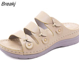 Shoes Women Sandals Flat Summer Holiday Shoes Ladies Beach Sandals Soft Comfortable Woman Footwear Big Size 42