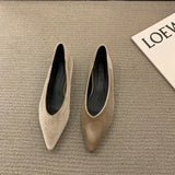 Spring New Brand Women Flat Heel Shoes Fashion Shallow Mouth Slip On Ladies Elegant Casual Loafers Pointed Toe