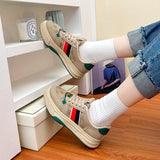 Breakj 2024 New Ins Korean Basic Small White Shoes Female Heighten Student Board Shoes Breathable Casual Shoes