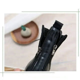 Retro Short Boots Brogue Women Shoes Original Handmade Soft Soled Mori Girl Lace-Up College Style Casual Ankle