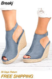 Women Sandals Plus Size 35-43 Platform Wedge Shoes Women's High Heels New Summer Clogs Women's Sandals Sandalias De